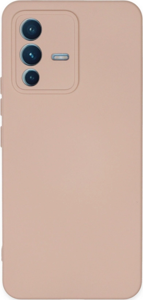 Vivo V23 5G Kılıf Nano İçi Kadife Silikon - Pudra