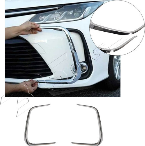 Servetdizaynoto Toyota Corolla Uyumlu 2019 Ve Üzeri Krom Ön Sis Kaşı 2 Parça Paslanmaz Çelik
