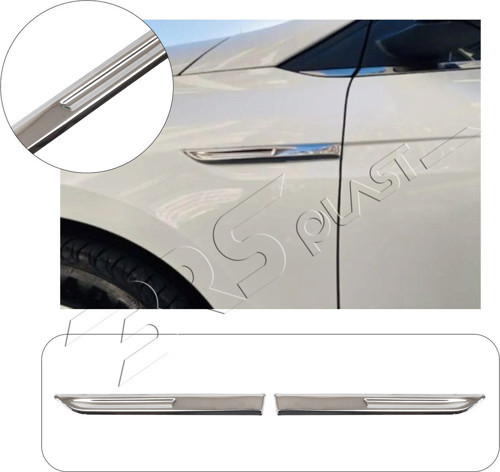 Renault Megane 4 Uyumlu 2016-2020 Krom Çamurluk Çıtası 2 Parça Paslanmaz Çelik