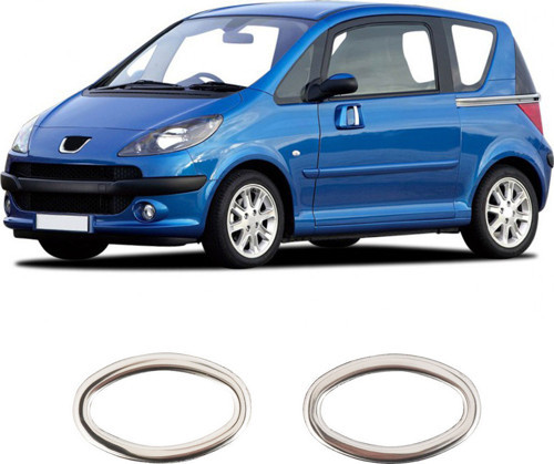 Peugeot 1007 Uyumlu 2005-2009 Krom Sinyal Çerçevesi 2 Parça Paslanmaz Çelik