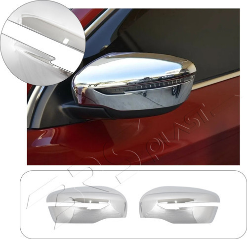 Nissan Qashqai J11 Uyumlu 2016-2020 Ayna Kapağı 2 Parça Abs Krom Kaplama