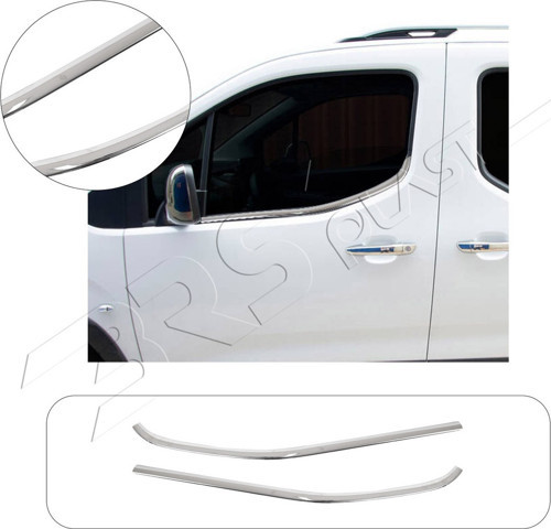 Toyota Proace Uyumlu 2019 Ve Üzeri Krom Cam Çıtası 2 Parça Paslanmaz Çelik