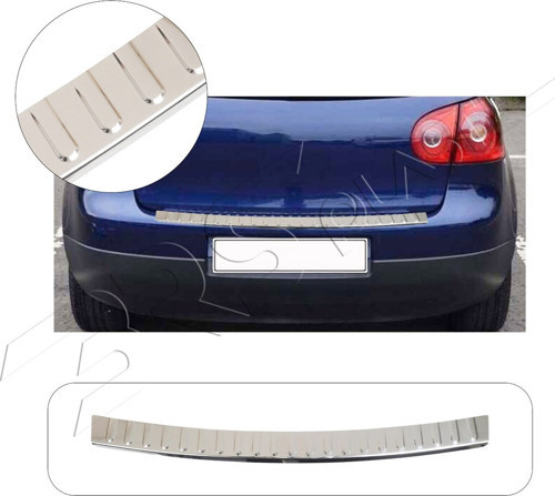 Volkswagen Golf 5 Limo Uyumlu 2003-2009 Krom Arka Tampon Üstü Koruma Paslanmaz Çelik