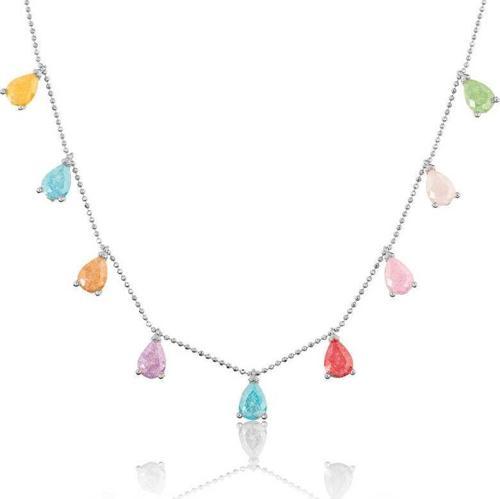 925 Ayar Gümüş Renkli Kadın Şans Kolyesi