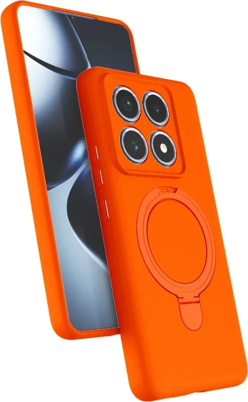 Xiaomi Mi 14T Pro Regal Magsafe Standlı Kapak - Turuncu