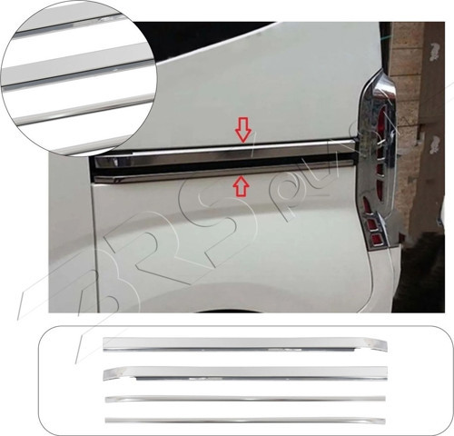 Fiat Fiorino Uyumlu 2008 Ve Üzeri Krom Sürgü Çıtası 4 Parça Paslanmaz Çelik