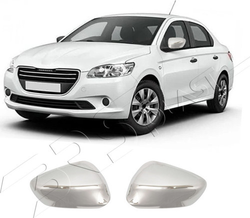 Peugeot 301 Uyumlu 2012-2018 Krom Ayna Kapağı 2 Parça Paslanmaz Çelik