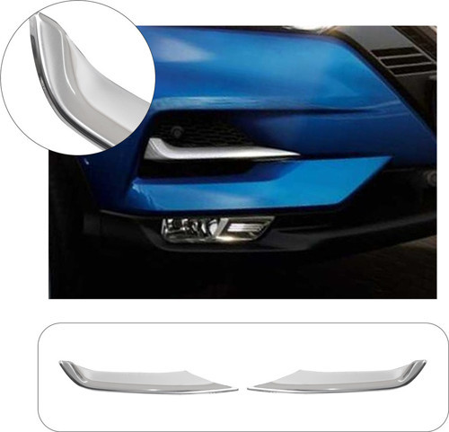 Servetdizaynoto Nissan Qashqai Uyumlu 2017-2021 Krom Sis Far Çıtası 2 Parça Paslanmaz Çelik
