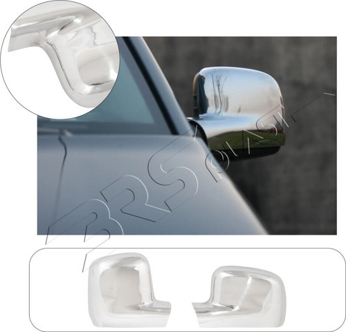 Volkswagen Transporter T5 Uyumlu 2003-2010 Krom Ayna Kapağı 2 Parça Paslanmaz Çelik
