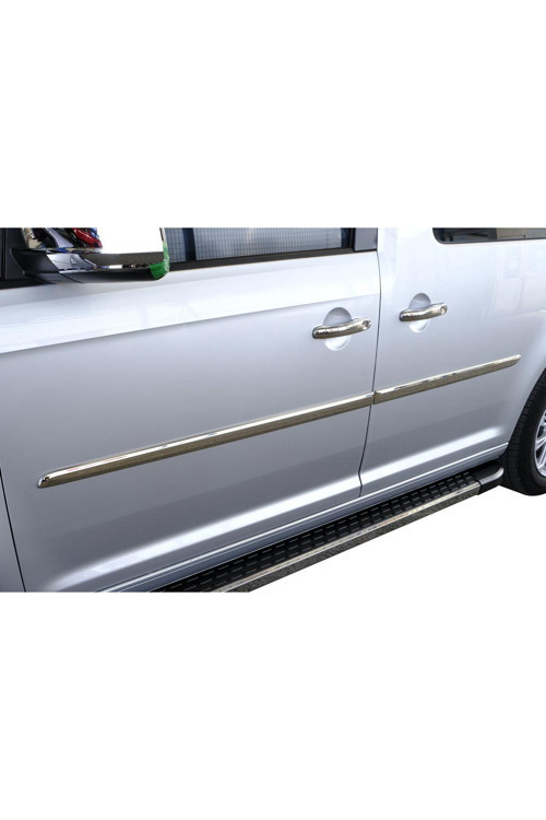 Servetdizaynoto Volkswagen Caddy Uyumlu 2016-2019 Krom Yan Kapı Çıtası 4 Parça Paslanmaz Çelik