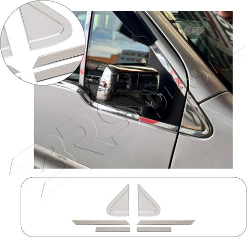 Ford Connect Uyumlu 2002 ve Üzeri Krom Ayna Üçgeni 6 Parça Paslanmaz Çelik