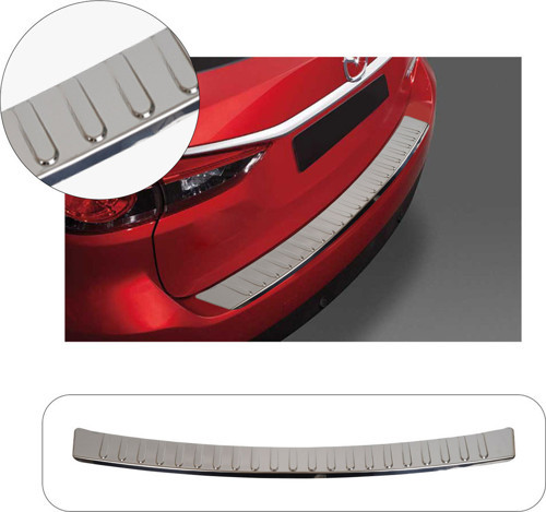 Servetdizaynoto Mazda 5 II CW Uyumlu 2010 Ve Üzeri Krom Arka Tampon Üstü Koruma Paslanmaz Çelik