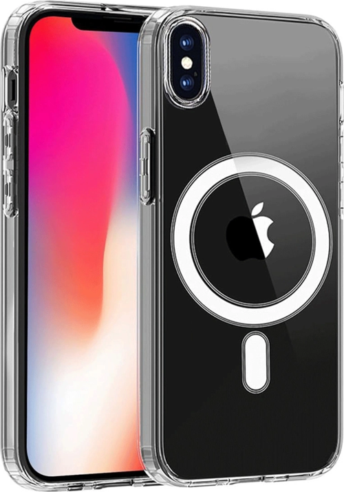 İphone X Kılıf Magneticsafe Şeffaf Silikon - Şeffaf