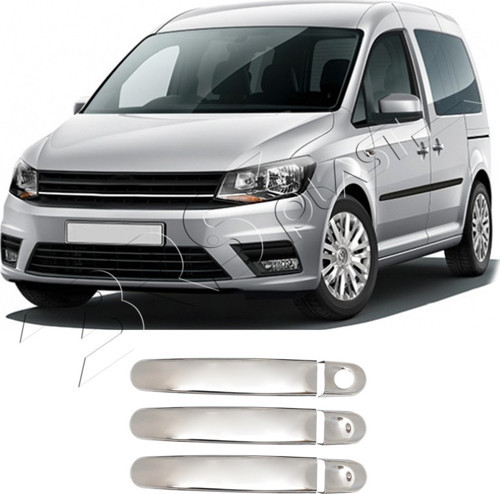 Servetdizaynoto Volkswagen Caddy Facelift Uyumlu 2010-2014 Krom Kapı Kolu 3 Kapı Paslanmaz Çelik