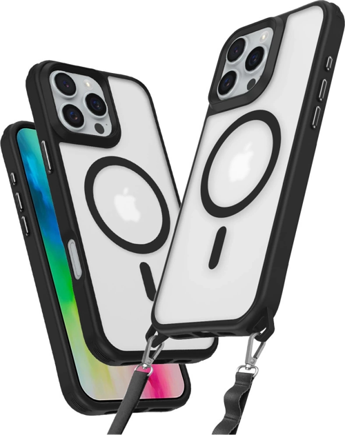 İphone 16 Pro Kılıf Enka Magsafe Silikon Kılıf - Siyah