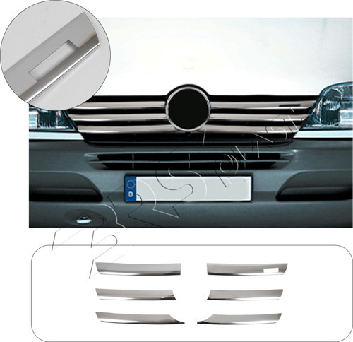 Mercedes Sprinter W901 Uyumlu 1995-2006 Krom Ön Panjur 6 Parça Paslanmaz Çelik