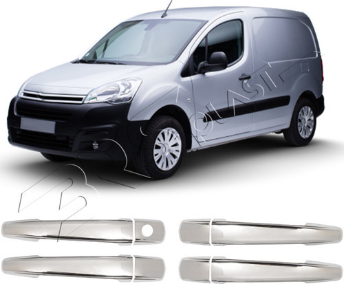 Citroen Berlingo Uyumlu 2008-2018 Krom Kapı Kolu 4 Kapı Paslanmaz Çelik