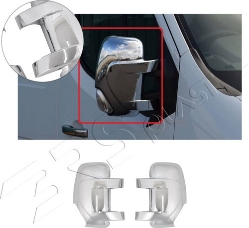 Opel Movano Uyumlu 2013 Ve Üzeri Ayna Kapağı 2 Parça Abs Krom Kaplama