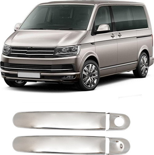 Volkswagen T6 Caravella Uyumlu 2015-2023 Krom Kapı Kolu 2 Kapı Paslanmaz Çelik