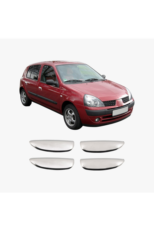 Renault Clio 2 Uyumlu 1999-2006 Krom Kapı Kolu 4 Kapı Paslanmaz Çelik