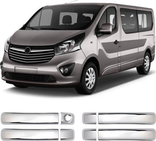 Opel Vivaro Uyumlu 2014-2019 Krom Kapı Kolu 4 Kapı Paslanmaz Çelik