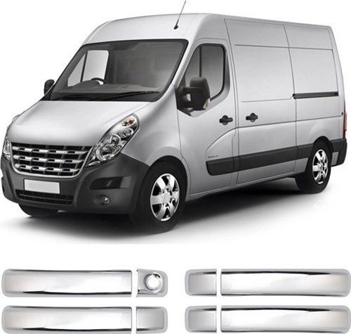 Renault Master Uyumlu 2010 Ve Üzeri Krom Kapı Kolu 4 Kapı Paslanmaz Çelik