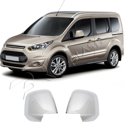 Ford Tourneo Connect Uyumlu 2015-2019 Ayna Kapağı 2 Parça Abs Krom Kaplama