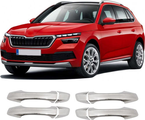 Skoda Kamiq Uyumlu 2020 Ve Üzeri Krom Kapı Kolu 4 Kapı Deliksiz Paslanmaz Çelik