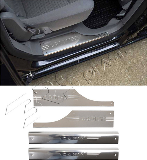 Volkswagen Caddy Uyumlu 2010-2015 Iç Kapı Eşiği 4 Parça Paslanmaz Çelik