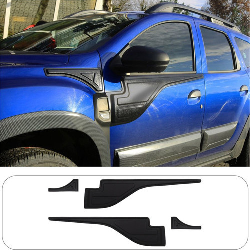 Dacia Duster Uyumlu 2018-2024 Abs Yarasa Yan Kapı Kaplama 4 Parça