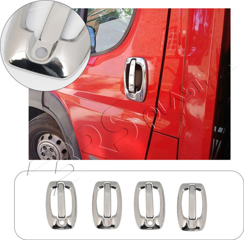 Fiat Ducato Uyumlu 2006 Ve Üzeri Krom Kapı Kolu Ve Çerçeve 4 Kapı Paslanmaz Çelik