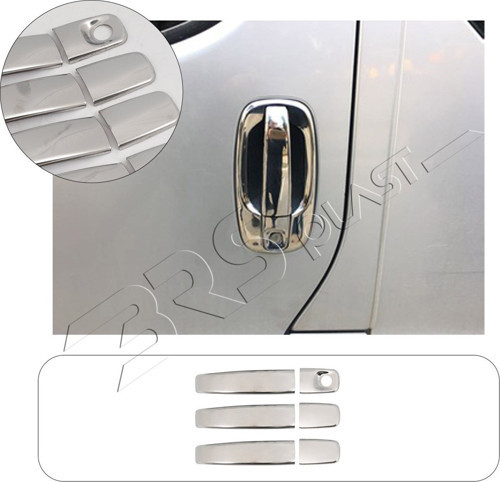 Renault Trafic 2 Makyajlı Uyumlu 2010-2014 Krom Kapı Kolu 3 Kapı Paslanmaz Çelik