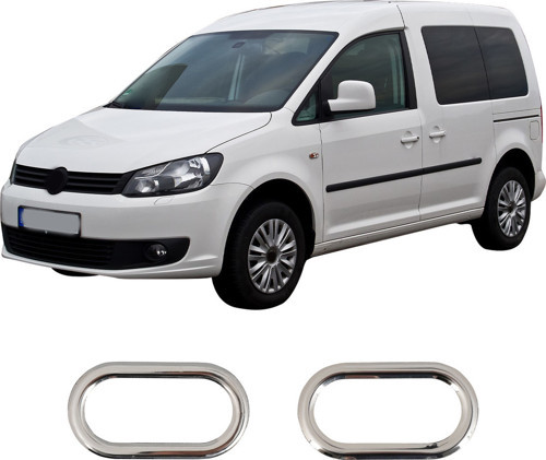 Volkswagen Caddy Uyumlu 2003-2014 Krom Sinyal Çerçevesi 2 Parça Paslanmaz Çelik