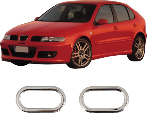 Seat Leon Uyumlu 1998-2005 Krom Sinyal Çerçevesi 2 Parça Paslanmaz Çelik