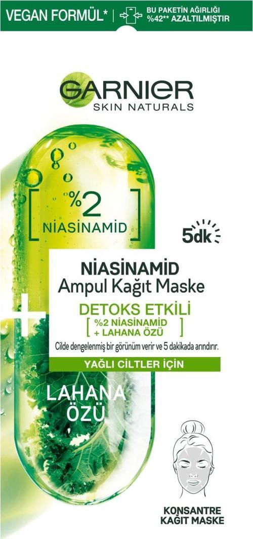 Niasinamid Detoks Etkili Ampul Kağıt Maske
