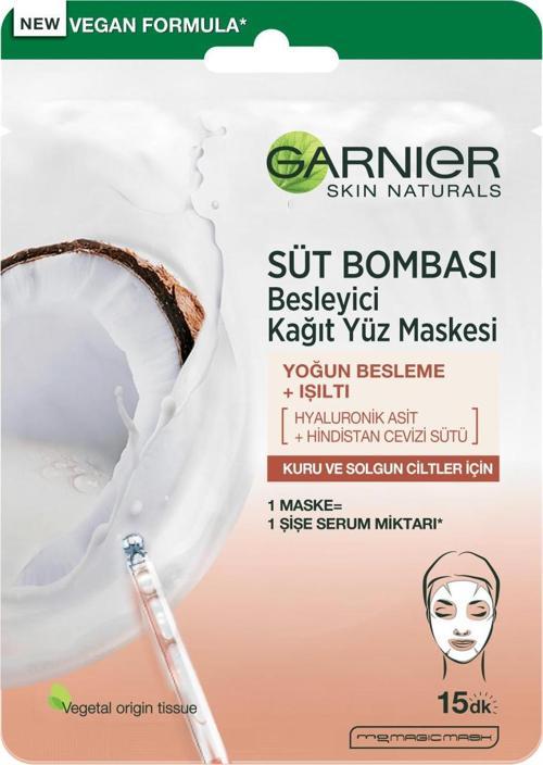 Besleyici Kağıt Yüz Maskesi Hindistan Cevizi