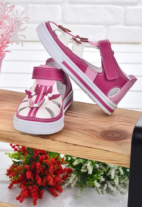 Günlük Kız Çocuk Bebe Ayakkabı Şb 2217-22 Fuşya - Beyaz