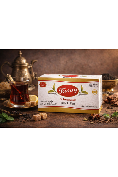 Süzen Bardak Poşet 2gr X 25 Li Sallama Siyah Çay 100% Ithal Black Teabag