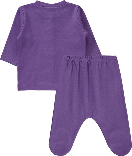 Düz 1-6 Ay Pijama Takımı - Lila 1-3 Ay