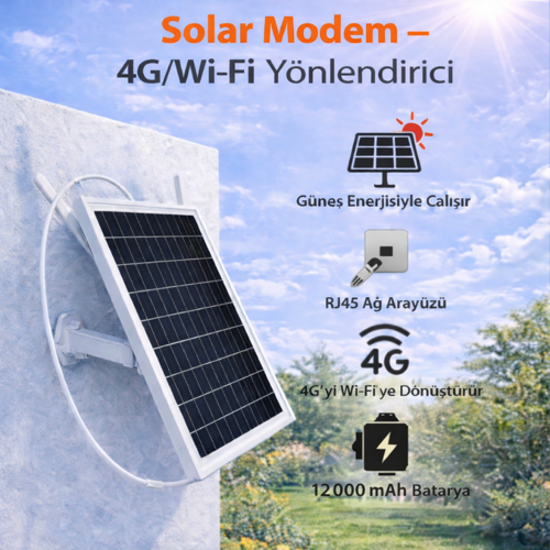 APX-SR406 Wireless 4G Solar Modem 6W 8 Kullanıcı 12000 mAh