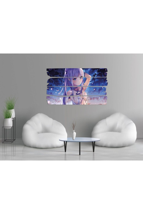 Anime Kız Mdf Tablo 4 Parça 100 x 60