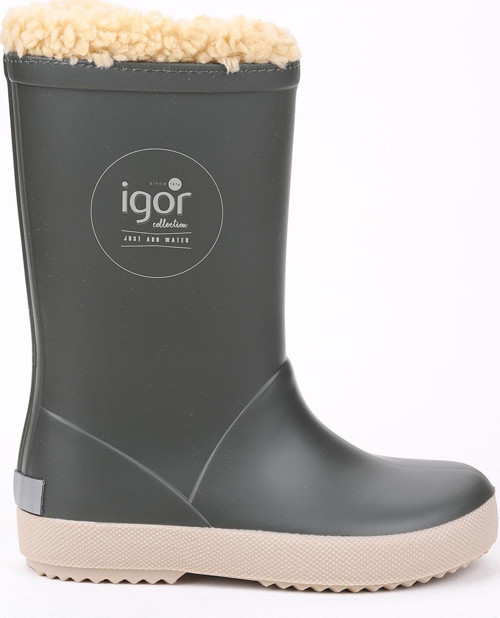 Splash Dk Borreguito Erkek Bebek Su Geçirmez Yağmur Kar Çizmesi W10293 Koyu Haki - Bej