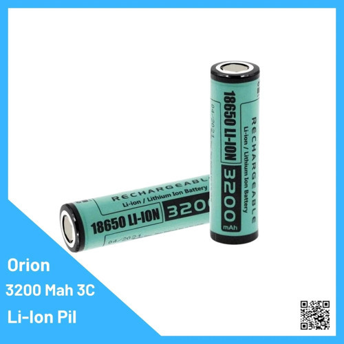 18650 3.7V 3200mah 3c Şarj Edilebilir Li-ion Pil