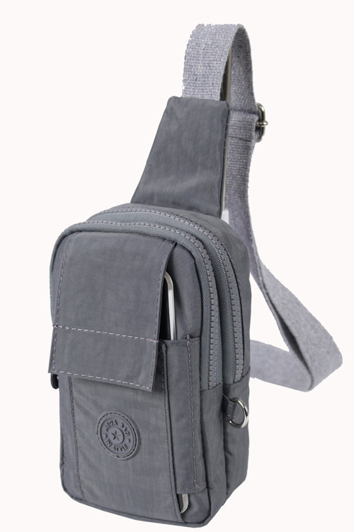 M 229 Krinkıl Kumaş Unisex Küçük Omuz, Göğüs Askılı Çanta, Telefonluk