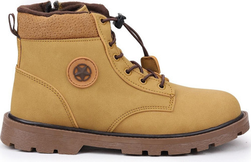 Alaca Fermuarlı Günlük Kız Çocuk Bot Ayakkabı Sarı