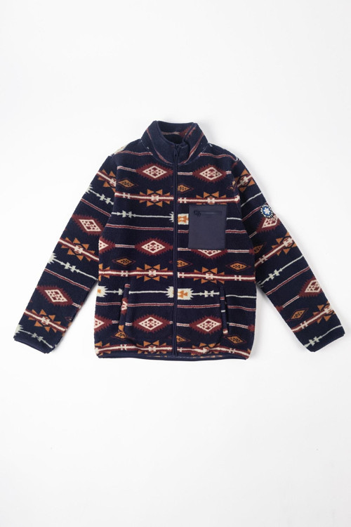 Folks Erkek Dik Yaka Fermuarlı Sweatshirt Lacivert