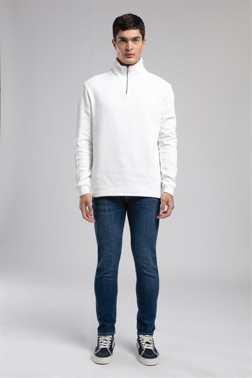 Desona Erkek Dik Yaka Sweatshirt Ekru
