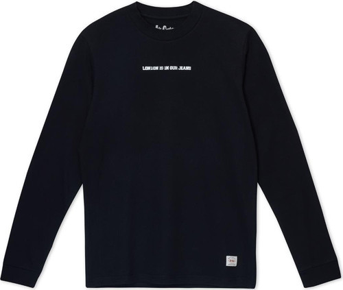 Deny Erkek %100 Pamuk Uzun Kol T-Shirt Siyah