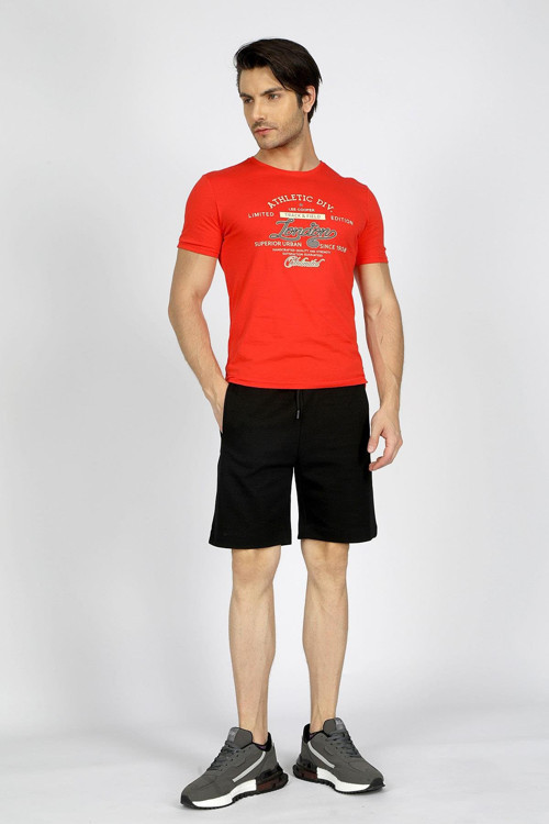 Divided Erkek %100 Pamuk O Yaka T-Shirt Kırmızı