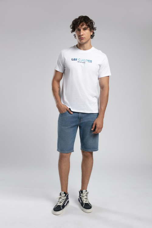 Ember Erkek %100 Pamuk O Yaka T-Shirt Beyaz